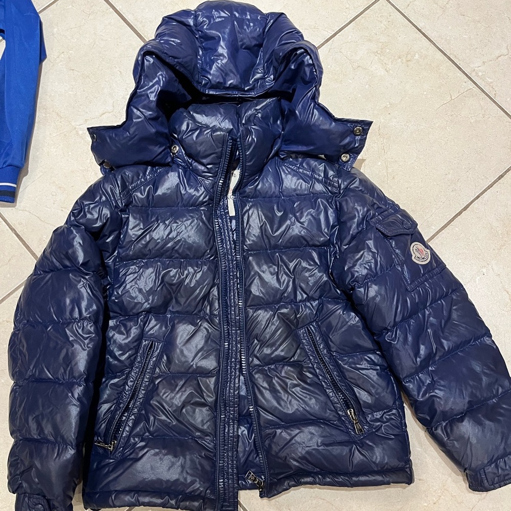 Monclear Boys Size 8 Navy Blue Lightly Wore Jacket
